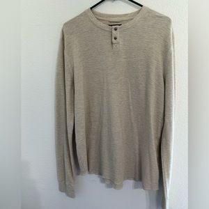 Men’s long sleeve waffle henley